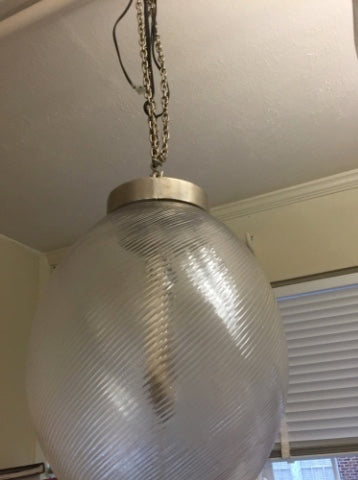 Diagonal Cut Glass Egg Lantern