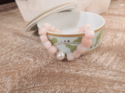 Opal Pink Bracelet with Pearl