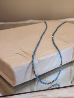 Teal Apatite Bead Necklace