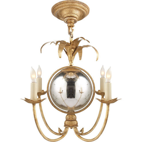 Gramercy Mini Chandelier in Gilded Iron