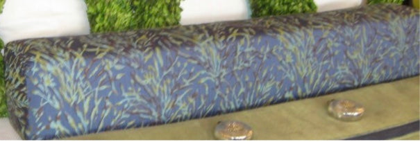 Custom Blue/Green Botanical Bolster Pillow