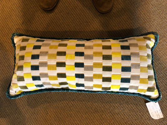 Custom Green Color Block Pillow