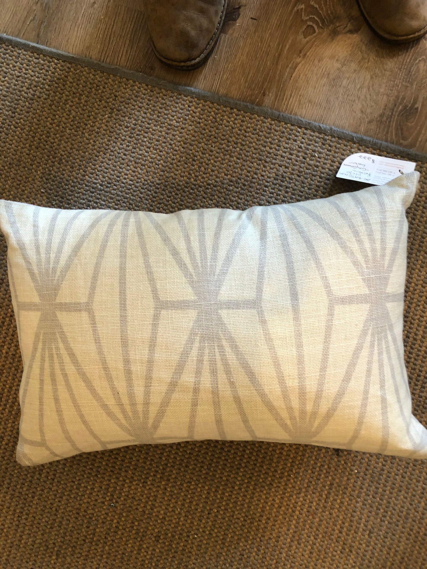 Custom Katona Gray Geometric Kelly Wearstler Lumbar Pillow