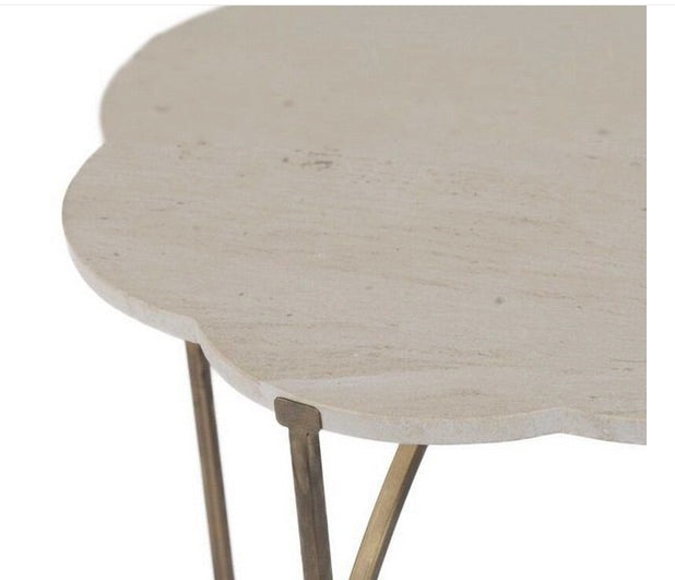 Limestone Topped Side Table