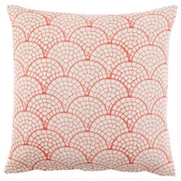 Coral Hand Block Printed and Hand Stitched Pillow  Cover by John Robshaw
